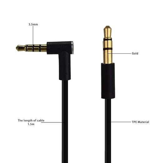 EARLA TEC Replacement Audio Cable Cord Wire with in line Microphone and Control for Beats by Dr Dre Headphones Solo Studio Pro Detox Wireless Mixr Executive Pill(Black)