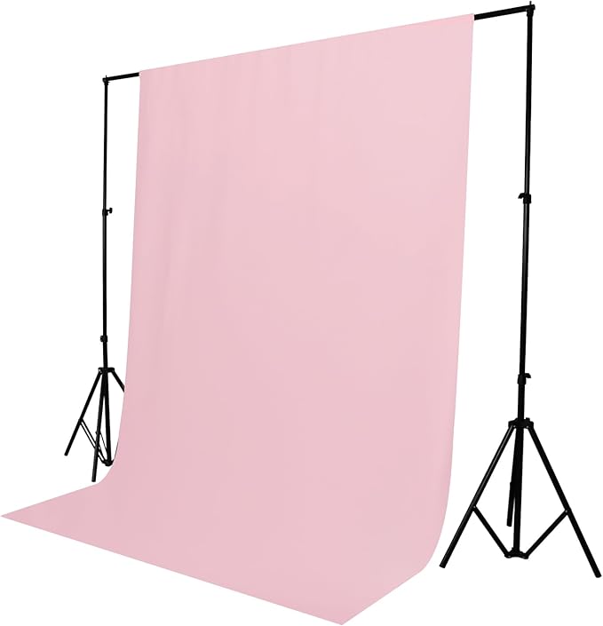 TRLYC Pink Background Backdrop - 10x12 FT Polyester Seamless Photography Backdrop Screen for Photo Video Shooting Parties Wedding Christmas Valentine's Day