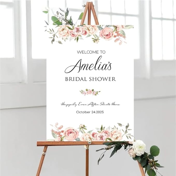 Bridal Shower Welcome Yard Sign, Wedding Shower Welcome Board, Custom Bridal Shower Sign, Elegant Bridal Shower Decor Board#6