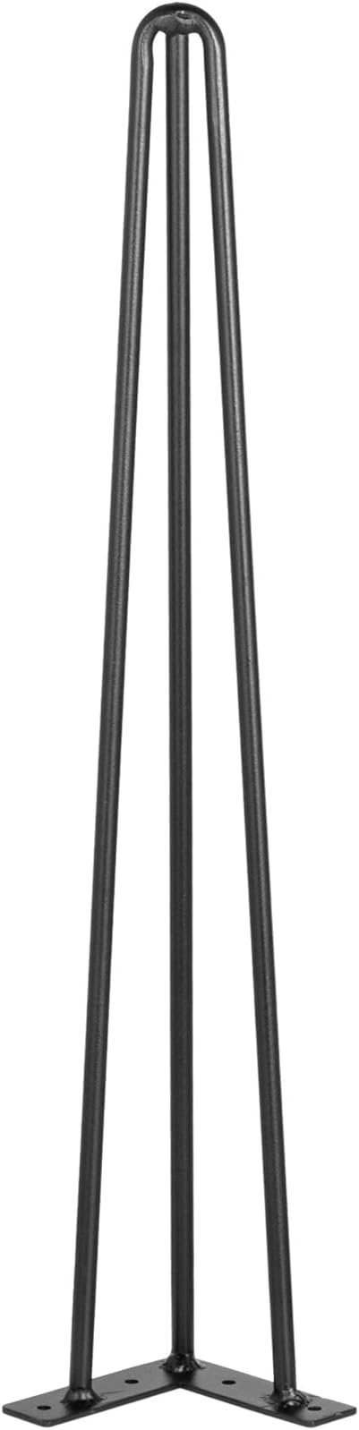 VEVOR Hairpin Table Legs 30" Black Set of 4 Desk Legs 880lbs Total Load Capacity Hairpin Desk Legs 3 Rods for Bench Desk Dining End Table Chairs Carbon Steel DIY Heavy Duty Furniture Legs