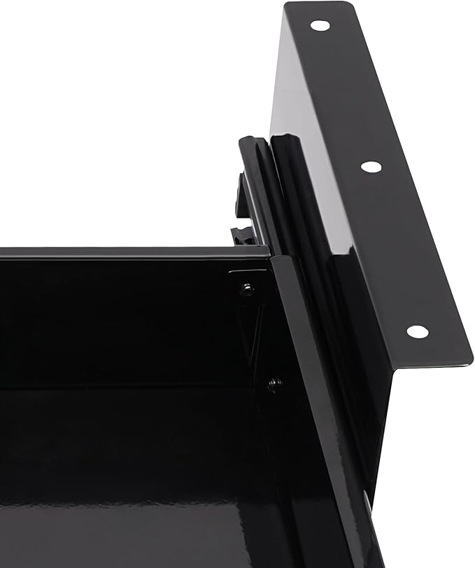 LEYSRIS 17.7" Lx9 W Under Desk Storage Drawer, Black Sliding Pull-Out Drawer for Sit Stand Workstation