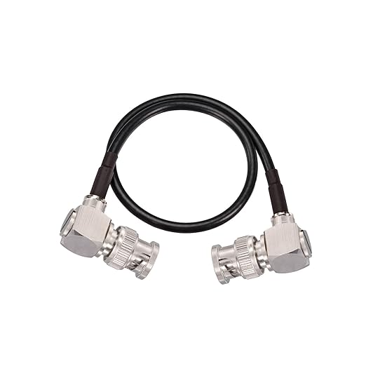 Superbat Thin 3G/6G/12G SDI Cable 1ft BNC Cable 75 Ohm Precision SDI Video Cable Right Angle Supports HD-SDI/3G-SDI/4K/8K Monitor Surveillance DVR Recorder