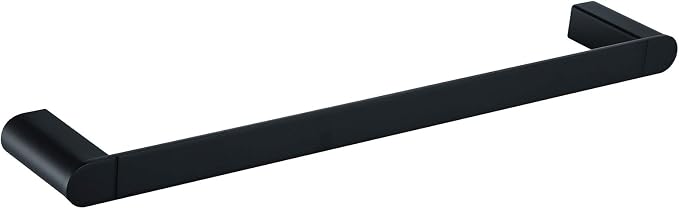 RANDOM Matte Black Towel Bar Rack Holder Rod 18 inch Hand Towel Holder for Bathroom Kitchen Heavy Duty Hardware Accessories Wall Mount Contemporary Hotel Style.96026-2-18MB