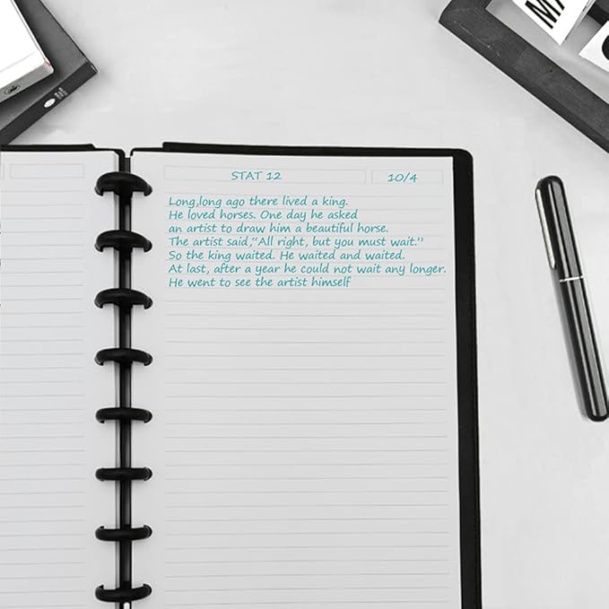 (3 Pack) A5 TUL Discbound Lined Refill Paper, Junior Size 8 Disc Disbound Notebooks, 300Sheets/600Pages, 100gsm White Paper, 5.8'' x 8.2''