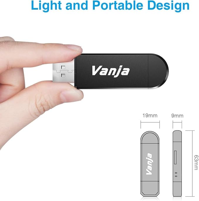 Vanja SD Card Reader USB Camera SD Card Adapter for Micro SD SDXC SDHC MMC UHS-I Cards, Memory Card Reader Support Android/PC/Laptop, Plug & Play