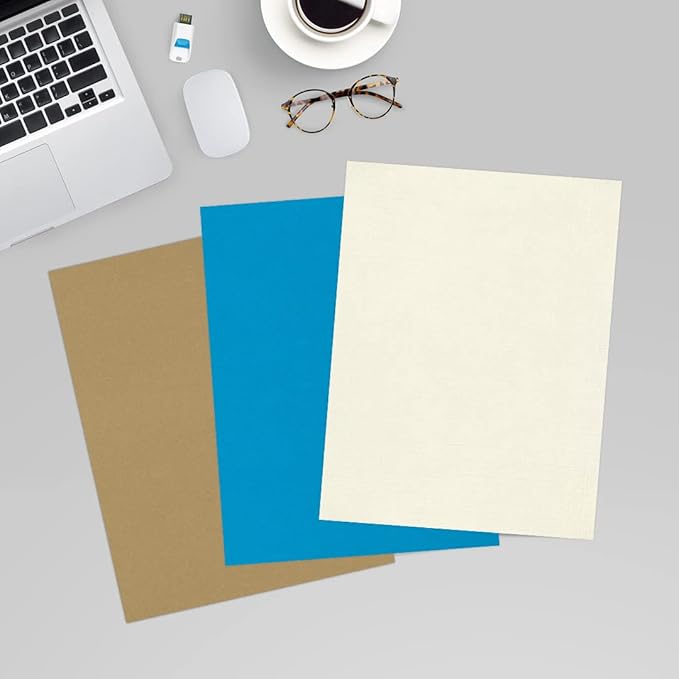 LUXPaper 8.5" x 11" Paper | Letter Size | Natural Linen | 80lb. Text | 500 Qty