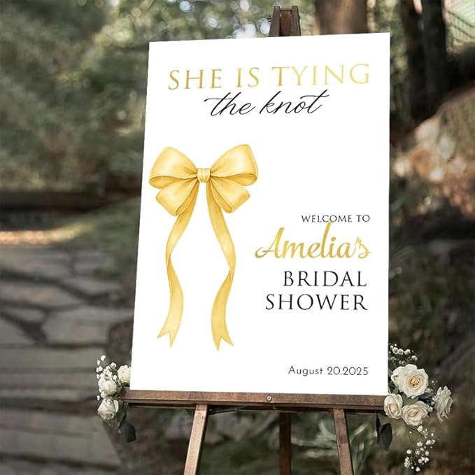 Bridal Shower Welcome Yard Sign, Wedding Shower Welcome Board, Custom Bridal Shower Sign, Elegant Bridal Shower Decor Board#4