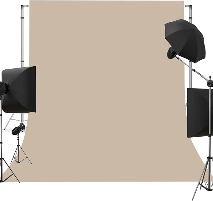 Beige Photo Backdrop for Photoshoot Beige Background for Photography Photo Backdrop Curtain for Party 6 x 9 FT