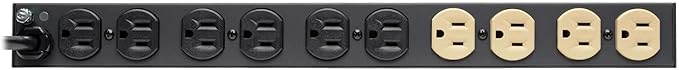 Tripp Lite 12-Outlet Rackmount PDU Isobar Surge Protector Power Strip, 15A, 3840 Joules, 15ft Cord with 5-15P Plug, 1U Rack-Mount, Lifetime Manufacturer's Warranty & $25,000 Insurance (ISOBAR12ULTRA)