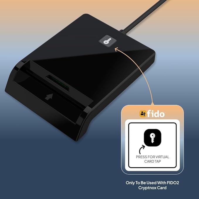 Contact Smart Card CAC Reader USB C & A, DOD Military USB Common Access CAC Reader Military, Compatible with Windows, Mac OS, Linux, CCID ISO7816, Rohs, CE Certified