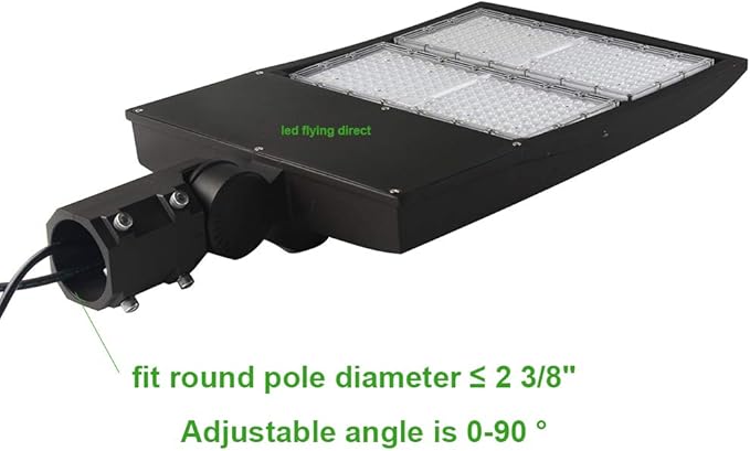 LED Flying Direct 300W LED Parking Lot Lights, 20KV Surge Protection LED Shoebox Lights with Slip Fitter Mount, 5000K 1000W MH/HPS Equiv. 39,000LM - 40,500LM, DLC Premium UL cUL AC 100-277V
