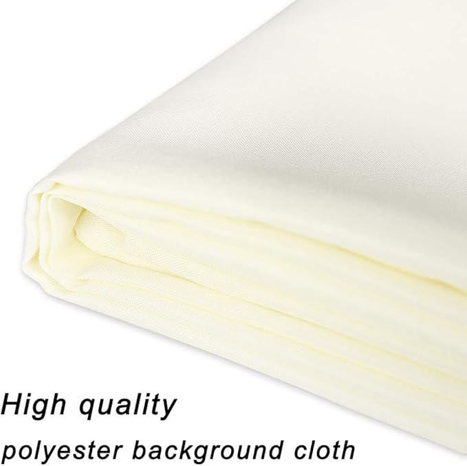 GFCC Ivory Backdrop Photography Background - 6FT x 10FT Photo Backdrop for Photoshoot Photography Video Recording Background Screen Picture Curtain