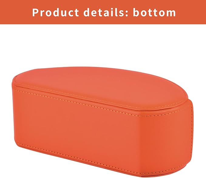 RHCSZ Remote Control Holder,TV Remote Caddy/Box with 5 Compartments,Bedside Table Organizer for Controller,Glasses,makeup brushes,jewelry and Media Player,Pen/Pencil Storage(Orange)
