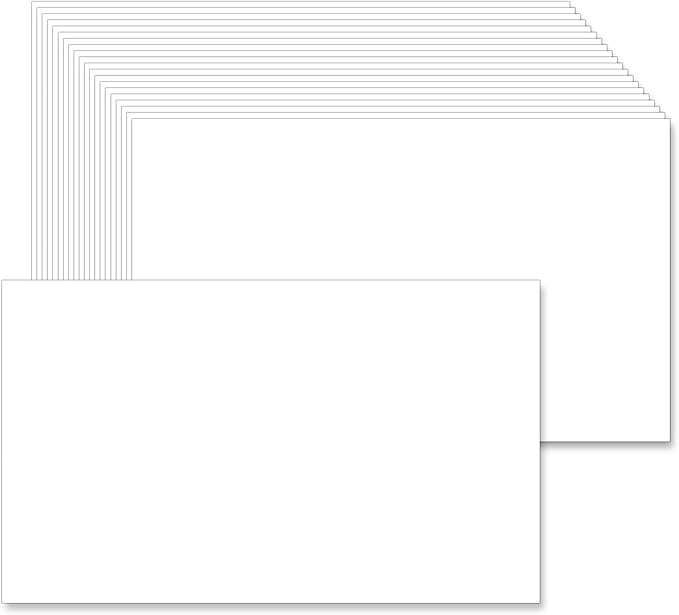 100 Pack White Blank Index Cards 3x5-90lb Heavy Duty Card Stock Thick Paper for Postcards, Photo Paper, Syllable Boards - Make Thank You, Greeting, Notes, Index Cards, Draw, Write, DIY Card Making