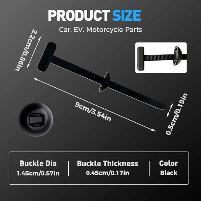 Nylon Universal Cable Tie Buckle, Heavy Duty Self-Locking Nylon Zip Ties Holder, New Multifunctional Cable Tie Buckle for Car Daily Repair (20pcs)