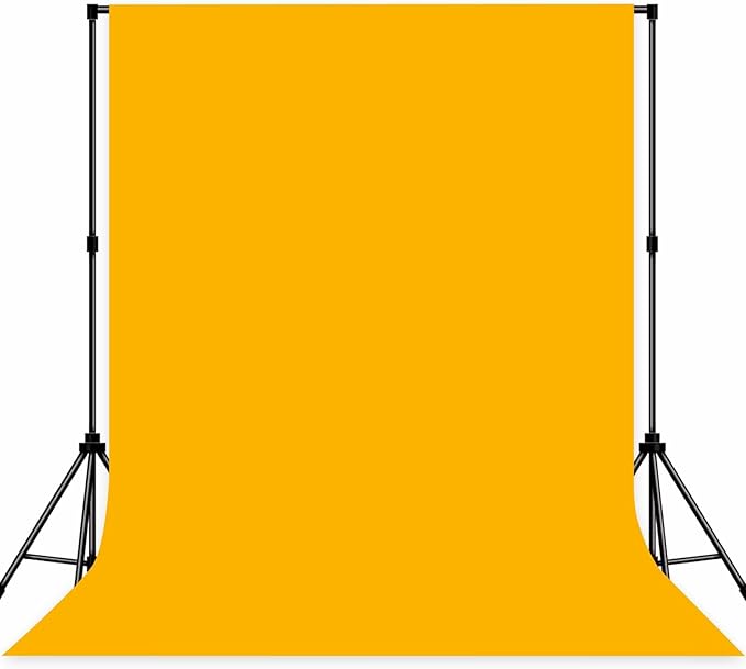 Photo Backdrop Yellow Screen Background Fabric Professional Photography Solution 5x7ft Seamless Design Eliminate Wrinkles Short Video Food Photography Summer Theme Event