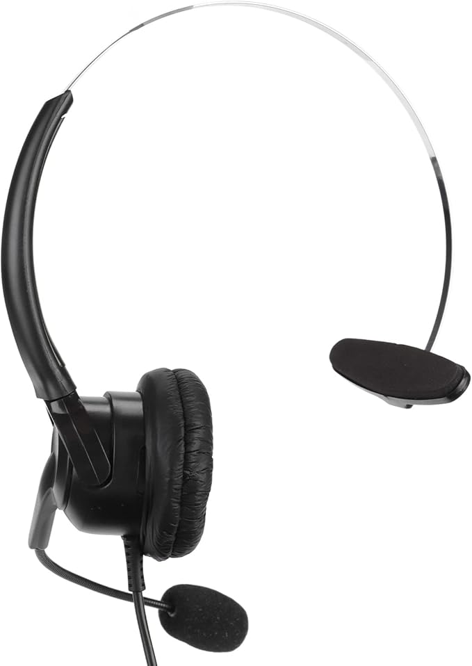 ChuyTrading Telephone Headset RJ9 Earphone with 330° Adjustable Microphone, Phone Headset for Office and Home, Noise Cancelling Call Center Headset with Comfortable Ear Cushions, Compatible wi