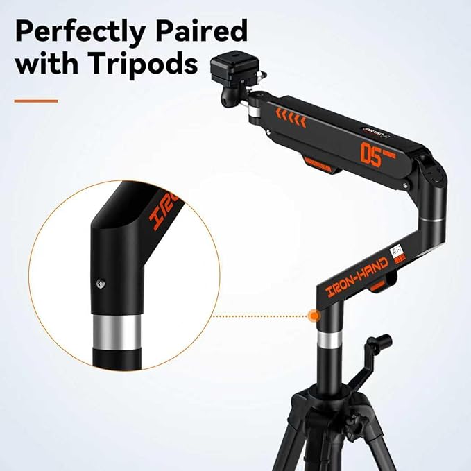 Overhead Camera Mount with 360° Adjustable Arm & Phone Holder for TikTok Live Streaming Photography Studio Content Creation, Desk Mount for for DSLR Camera/Webcam/Microphone, Black