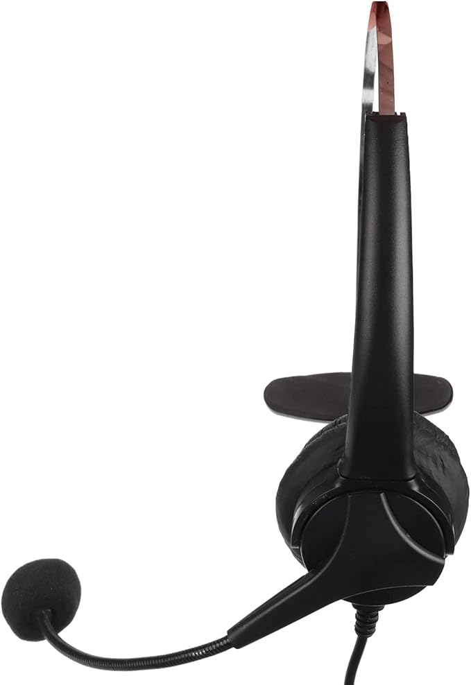 SparkFeng RJ9 Telephone Headset, Professional Call Center Headset with Noise Reduction Microphone, Wired Office Headset for Customer Service, Lightweight Comfortable Earphones with Adjustabl