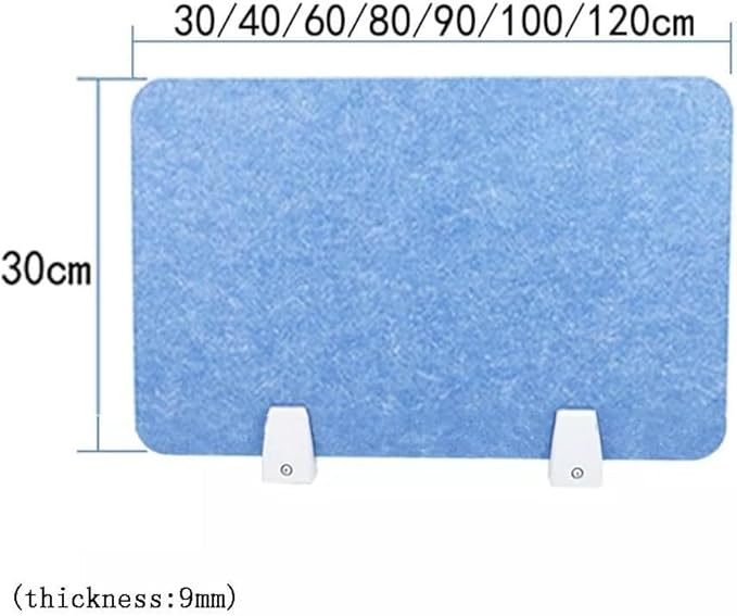 Desk, Soundproof Divider Clip - Vertical Office Partition for Classroom & Library, Desk Shield (Blue, 30x100cm) Enhance Focus Reduce Noise