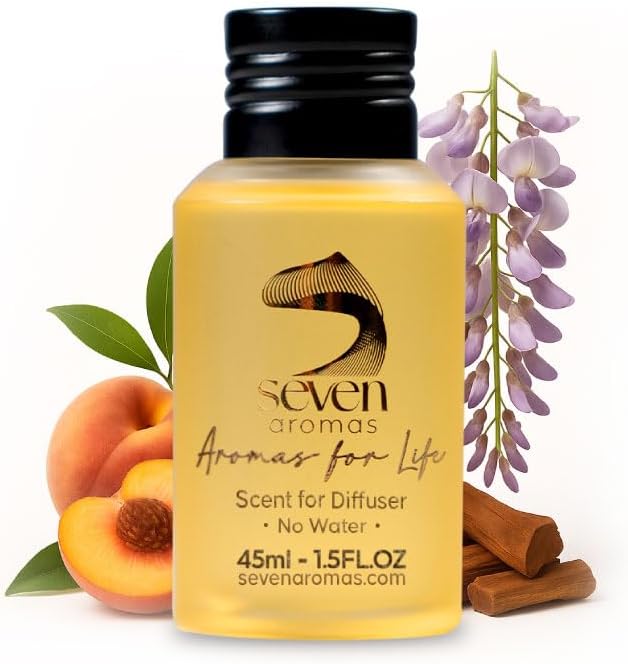 SevenAromas Hotel Scent Diffuser Oil, Luxury Hotel-Inspired Essential Oil for Aromatherapy & HVAC Diffusers – Premium Dropper Bottle - 45 ml 1.52 FL oz (Santorini)