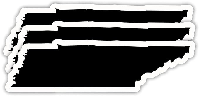 (3PCS) Tennessee State Map Stickers, US State Stickers - Waterproof Vinyl Decals for Tumblers, Water Bottles, Laptops, Books, Scrapbooks, Great for Tennessee Lovers 3 x 1.8 Inch