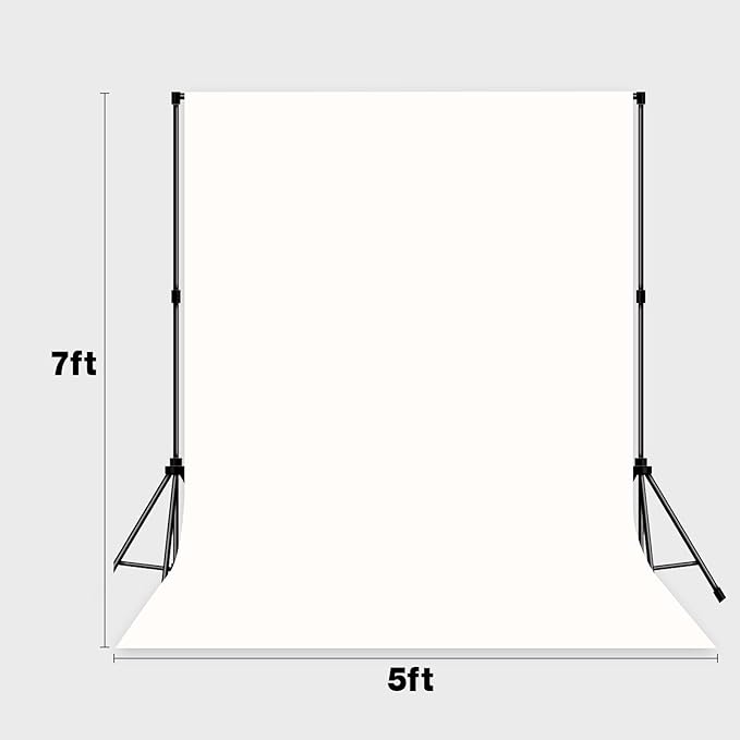 Photo Backdrop White Background Fabric Professional Photography 5x7ft Seamless Design Eliminates Wrinkles Professional Portrait Short Video Minimalist Theme Decoration