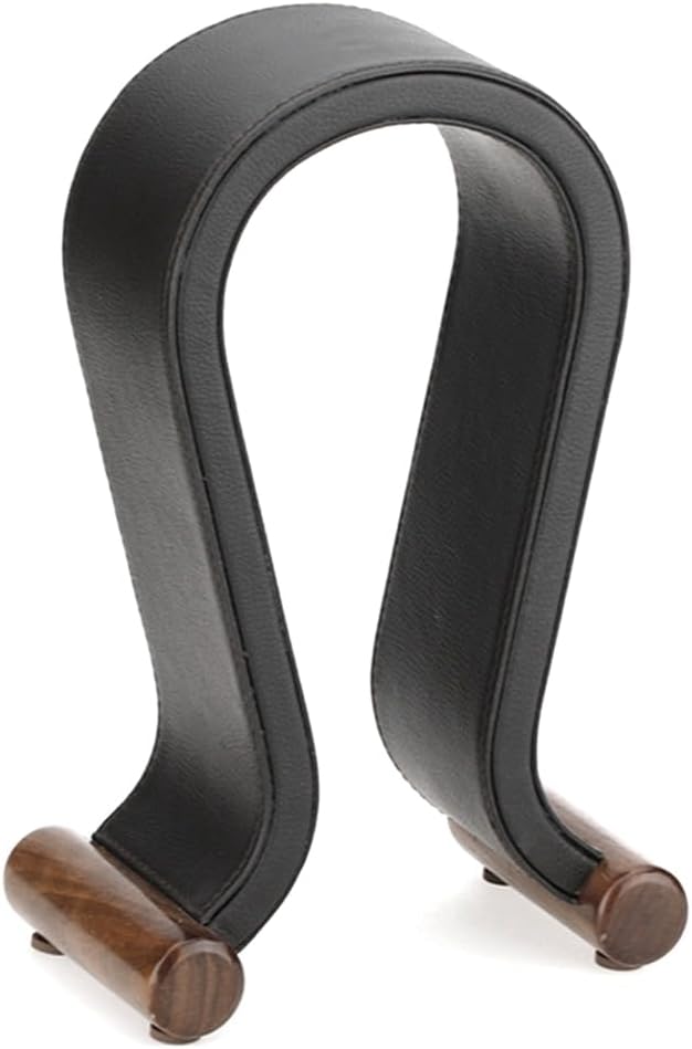 TKOWTB U Shape Leather Headphone Holder Headset Display Stand for PC Gaming Earbuds Shelf Hanger,Black