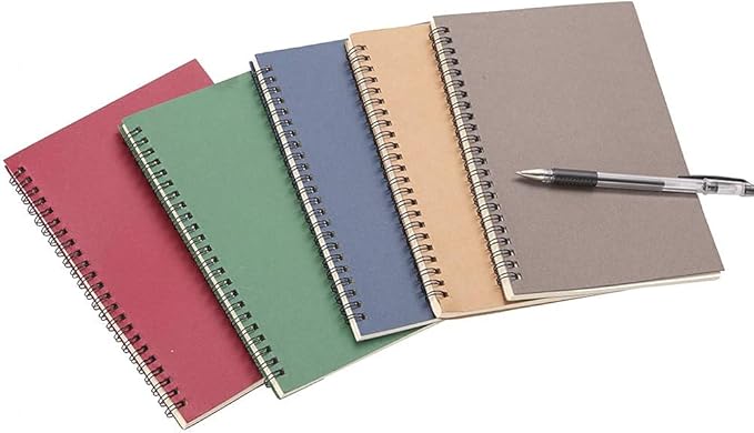 Rocutus 5pcs Colorful Spiral Notebook Student Small Study Book Spiral Notebook Small Notebook Office Simple Working Book Diary Notebook