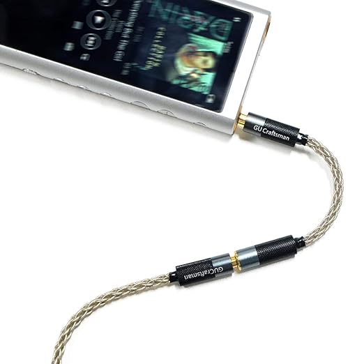 GUCraftsman 3.5mm Stereo Male to 2.5mm Balanced Female Portable Headphone Adapter Cable 6N Single Crystal Silver Headphone Jack Convert Cable for Audio Players with 3.5mm Ports