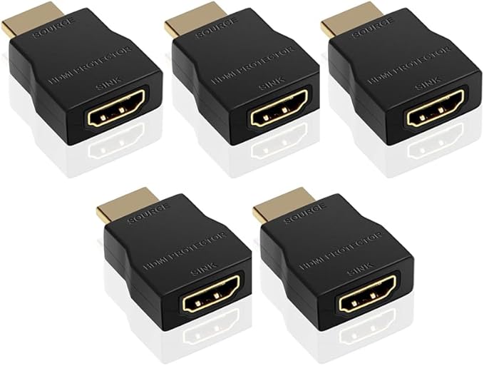 NEWCARE HDMI Surge Protector, Mini Portable HDMI 1.4 Protector for ESD and Surge Protection, Support HDCP 4K 30Hz (5, Black)