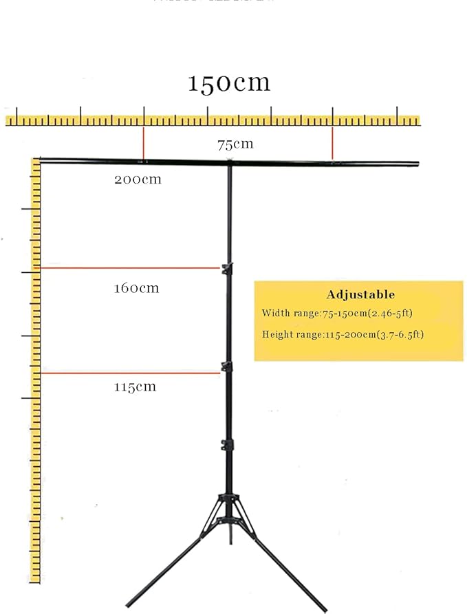 5x6.5ft Portable Black Screen Backdrop Kit with Stand - Includes Carry Bag & Clamps, Foldable Green ScreenBackground for Streaming, Video Recording, Zoom Meetings, Photography