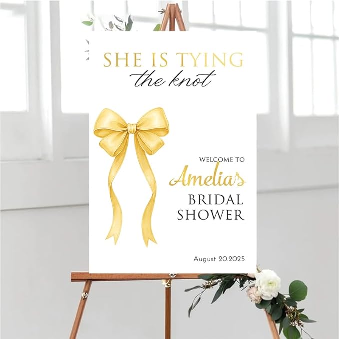 Bridal Shower Welcome Yard Sign, Wedding Shower Welcome Board, Custom Bridal Shower Sign, Elegant Bridal Shower Decor Board#4