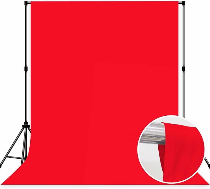 Photo Backdrop Red Background Cloth Professional Photography 8x10ft Seamless Design to Eliminate Wrinkles Wedding Luxury Theme Decoration Art Exhibition Gallery Display