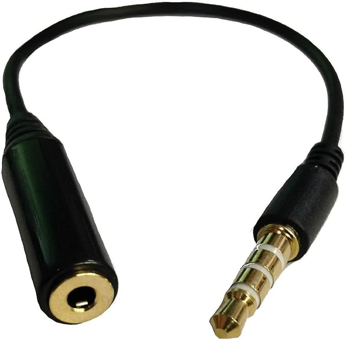 Josi Minea Black 3.5mm Male to 2.5mm Female Headphone Audio Adapter Extender Jack Stereo or Mono for Apple iPhone 6/6S/6+/5S/5 iPad Samsung Galaxy S8/S7/S6/S5 Note 5/4/3 & Most Smartphones & Tablets