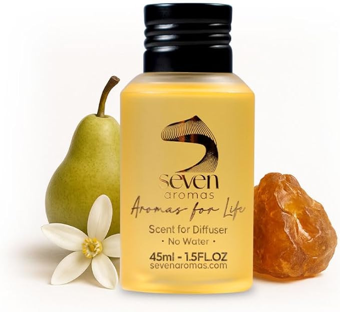 SevenAromas Hotel Scent Diffuser Oil, Luxury Hotel-Inspired Essential Oil for Aromatherapy & HVAC Diffusers – Premium Dropper Bottle - 45 ml 1.52 FL oz (Silver Rain)