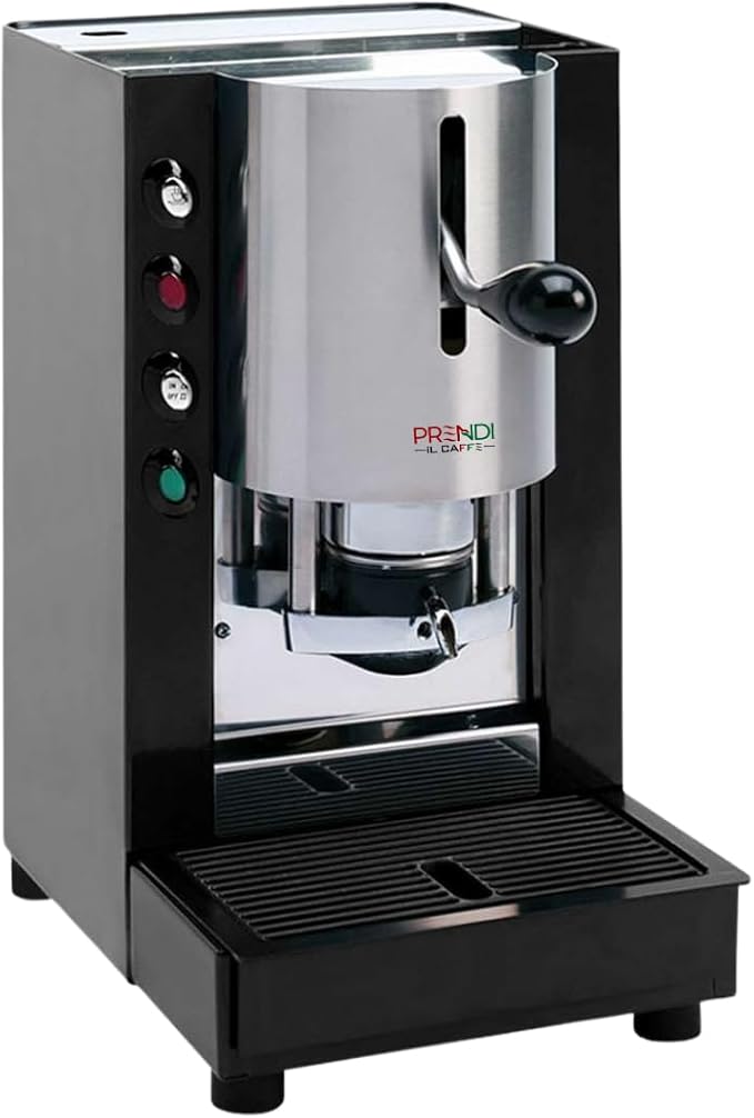 ESE Pod Espresso Machine – Spinel Pinocchio Coffee Maker for 44mm Paper Pods, Made in Italy, Compact Automatic Espresso Machine for Home & Office, Includes 150 Free ESE Pods (100 Classic + 50 Decaf)
