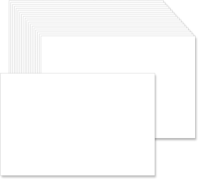 4 x 6 White Cards Blank (Set of 100) - Thick, Heavy Card Stock for Post Cards, Photo Paper Invitations, Greeting, Note, Thank You, Index Cards - Plain for Writing, Stamping, Printing, Art, DIY Making