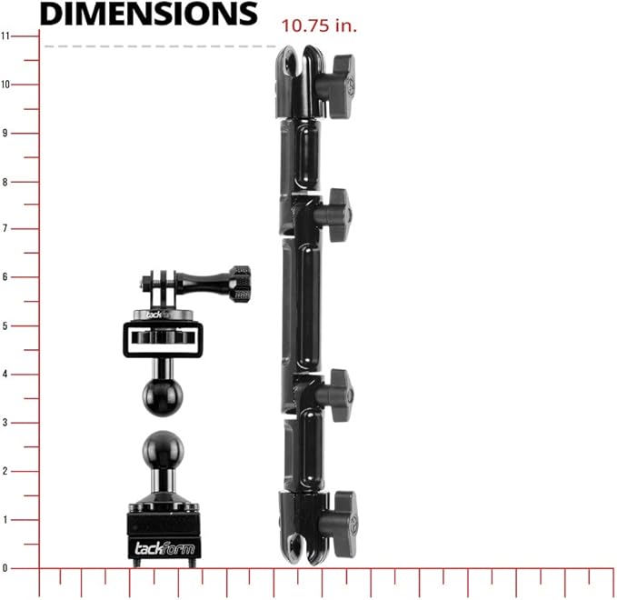 Tackform Headrest Mount for GoPro and Other Action Cameras,10.75 Inch
