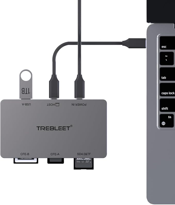 6 in 1 Card Reader for CFexpress Type B, CFexpress Type A, SDXC UHS-II, Micro SD/SD Cards, with USB-A Port 10Gbps
