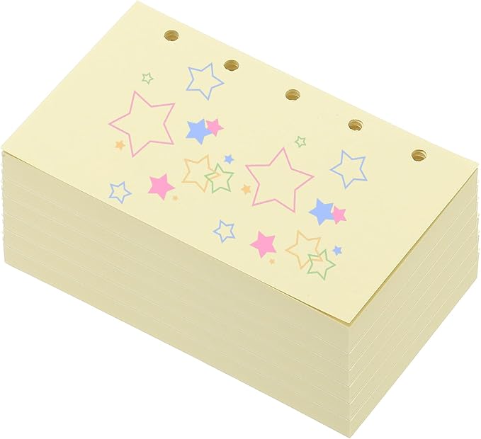 PATIKIL Colored Loose Leaf Paper, 4.1" x 2.5"(A8) 300 Sheets 5 Holes Punched 150GSM Blank Binder Refill Paper Supplies for Office Note Taking Teacher Planner Journal Notebook, Pink
