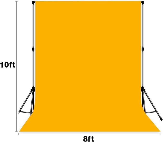 Photo Backdrop Yellow Background Fabric Professional Photography Solution 8x10ft Seamless Design Eliminate Wrinkles Short Video Food Photography Summer Theme Event