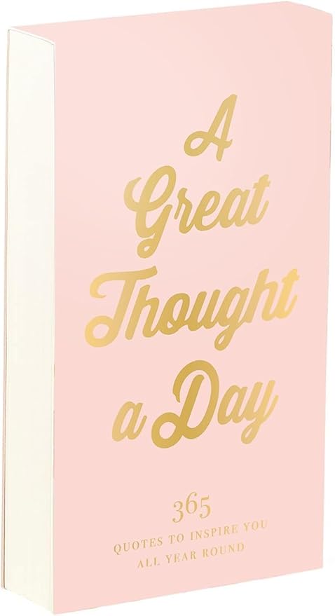 WORLD TRAVELER Eccolo A Thought a Day List Pad with 365 Inspirational Quotes for Notes, Memos - A Year of Positive Thinking, To Do List Notepad, Size 5X8, 5X8 Pink