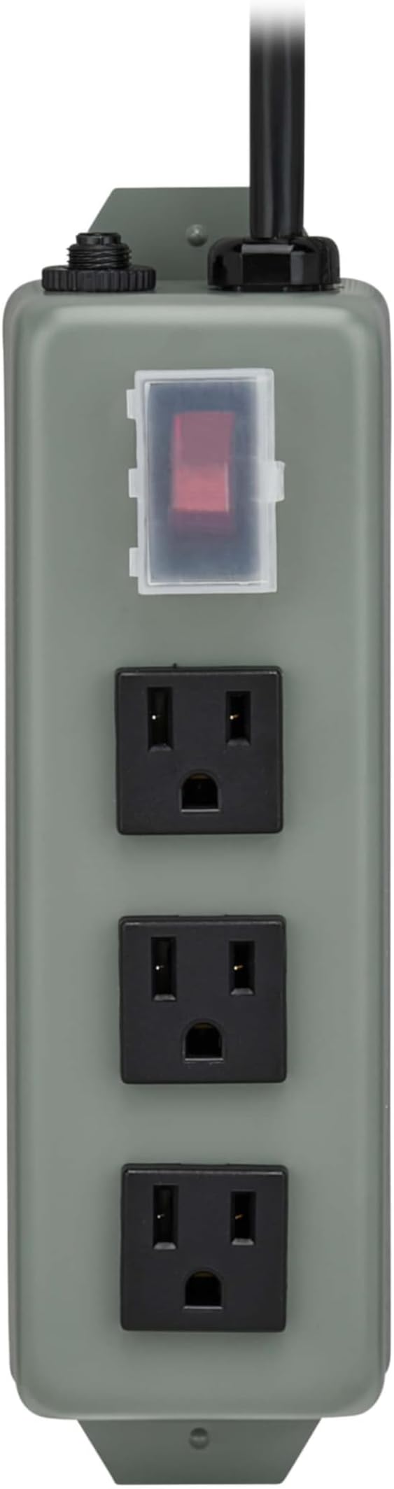 Eaton Tripp Lite Series 3-Outlet Heavy Duty Power Strip, Metal, Mountable (Wall Mount & Under Desk), 9ft Extension Cord, On/Off Switch Cover, Industrial Garage Shop Work Bench Applications (3SP9)