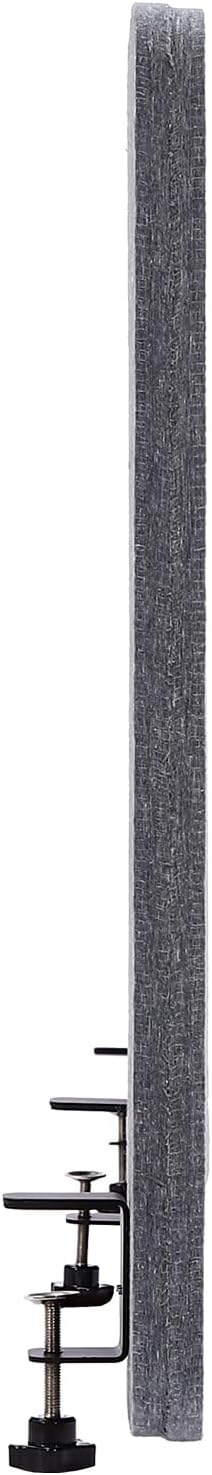 Desktop Privacy Panel, Sound Absorbing Cubicle Desk Divider Privacy Panel for Reduces Noise and Visual Distractions, Office Partition, Clamp-on Type (Grey)