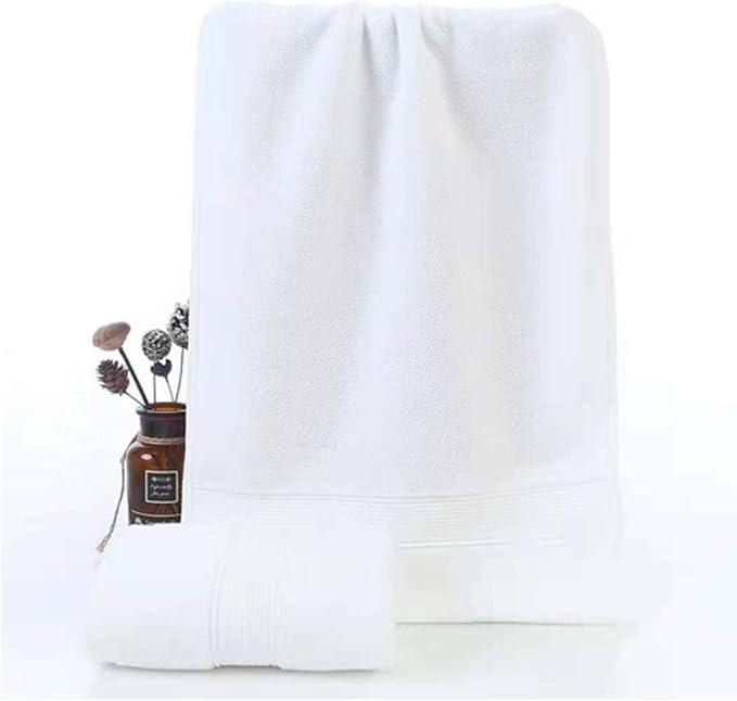 LRUUIDDE Bathroom Hand Towels 2 Set,Cotton Hand Towel for Bath, Hand, Face, Kitchen, Super Soft, Highly Absorbent, Machine Washable, Size 14" x 30" (White)
