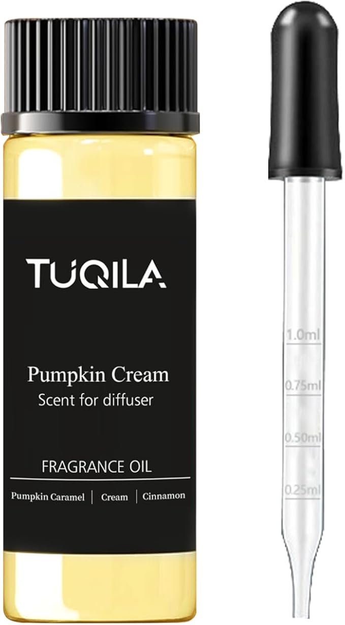 Tuqila Waterless Diffuser Oil Pumpkin Cream 20ML Sampler, Essential Scent Oil Usage Cold Air Waterless Diffuser, Hotel Luxury Air Scents Oils & Fragrance for Home