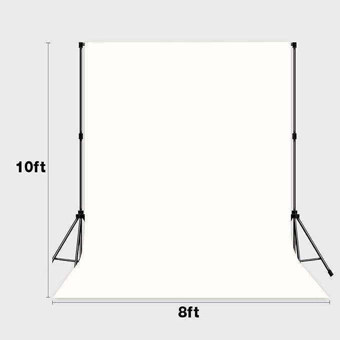 White Backdrop for Photoshoot,Photo Background for Party Portrait Photoshoots Video Studio 8x10FT