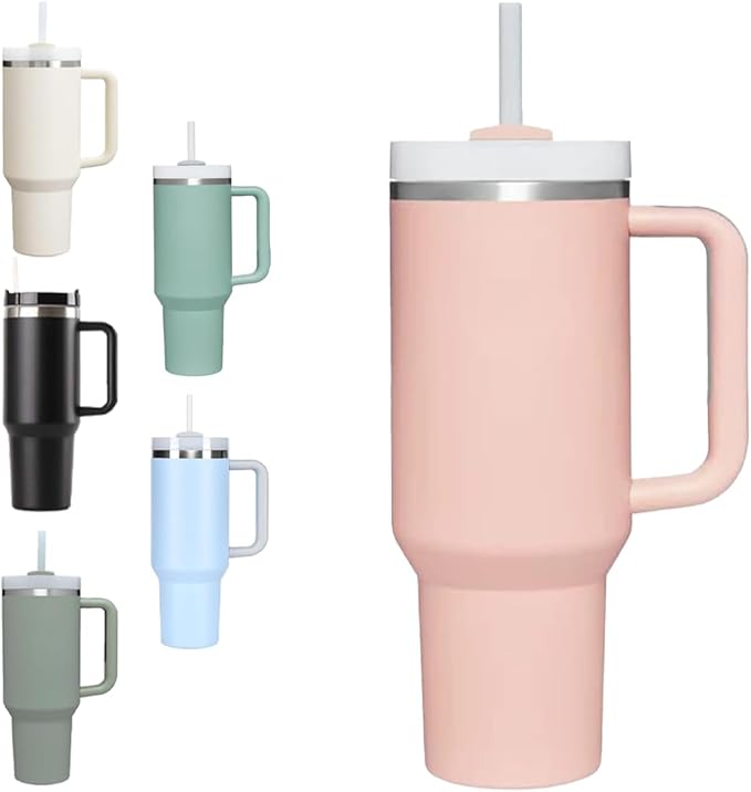 H&F Clicks Insulated Tumbler, Stainless Steel Tumbler with Leakproof Lid for Water, Coffee or Iced Tea. Cup Holder Compatible for Travel, BPA-Free Water Bottle, Vacuum Insulated Tumbler.