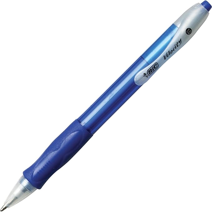 BIC Velocity Retractable Ballpoint Pens, Medium Point (1.0 mm), Blue Ink Pens, 36-Count Pack